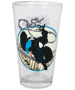 Spider-Man Marvel Comics Classic Black-Suit Web Slinging Toon Tumblers Pint Glass