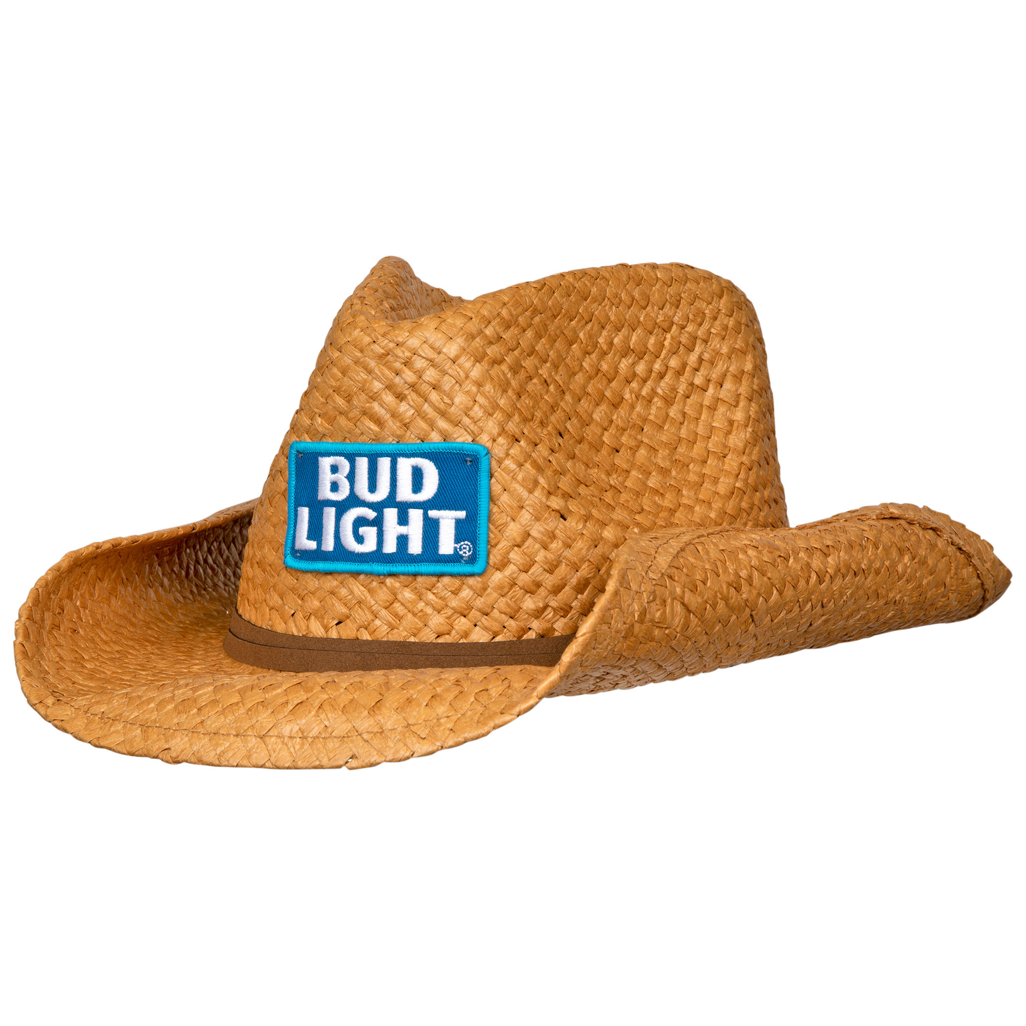 Bud Light Straw Cowboy Hat With Brown Band