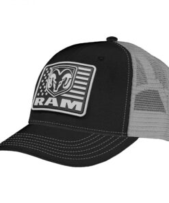 Dodge Ram Patriotic Logo Patch Adjustable Trucker Hat