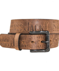 Jack Daniel's Brown Leather Embossed 1.5" Belt