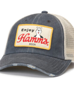 Hamm's Logo Patch Distressed Adjustable Hat