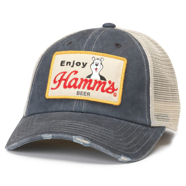 Hamm’s Logo Patch Distressed Adjustable Hat