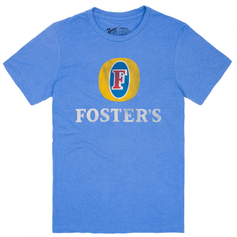 Foster’s Beer Basic Logo Men’s Heather Blue T-Shirt