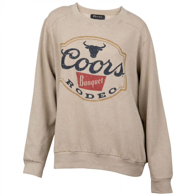 Coors Banquet Rodeo Long Horns Cream Colorway Women’s Sweatshirt