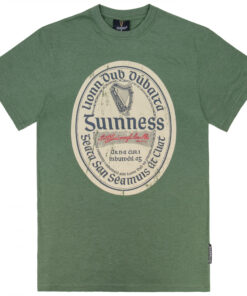 Guinness Beer Gaelic Label Heather T-Shirt - Green