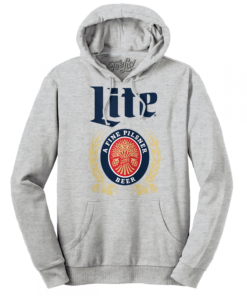 Miller Lite Beer Classic Logo Grey Hoodie
