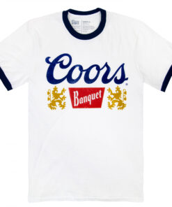 Coors Vintage Logo Men's White Ringer T-Shirt