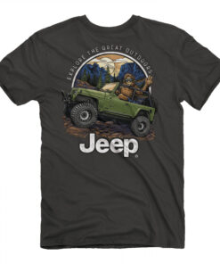 Jeep Sasquatch in The Great Outdoors Front and Back Print T-Shirt
