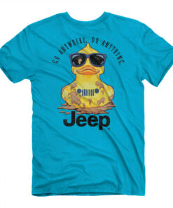 Jeep Duck Go Anywhere Do Anything Front and Back Print T-Shirt