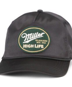 Miller High Life Patch Black Colorway Adjustable Rope Hat