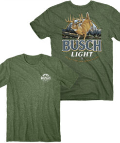 Busch Light Deer Label Front and Back Print T-Shirt