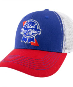 Pabst Blue Ribbon Embroidered Mesh Trucker Hat