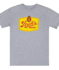 Stroh's Men's Grey Retro T-Shirt