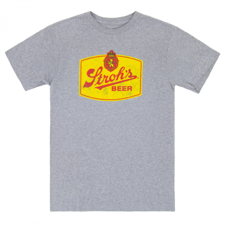 Stroh’s Men’s Grey Retro T-Shirt