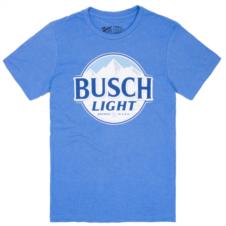 Busch Light Men’s Heather Blue Round Logo T-Shirt