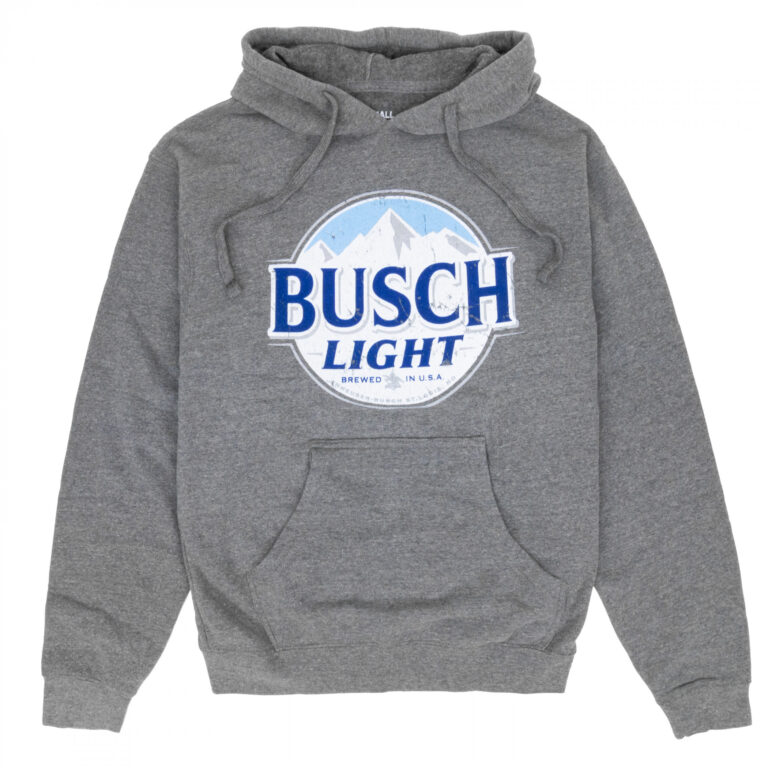 Busch Light Classic Logo Grey Hoodie