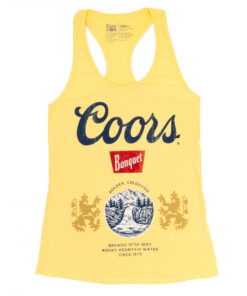 Coors Banquet Logo Racerback Women's Yellow Tank Top