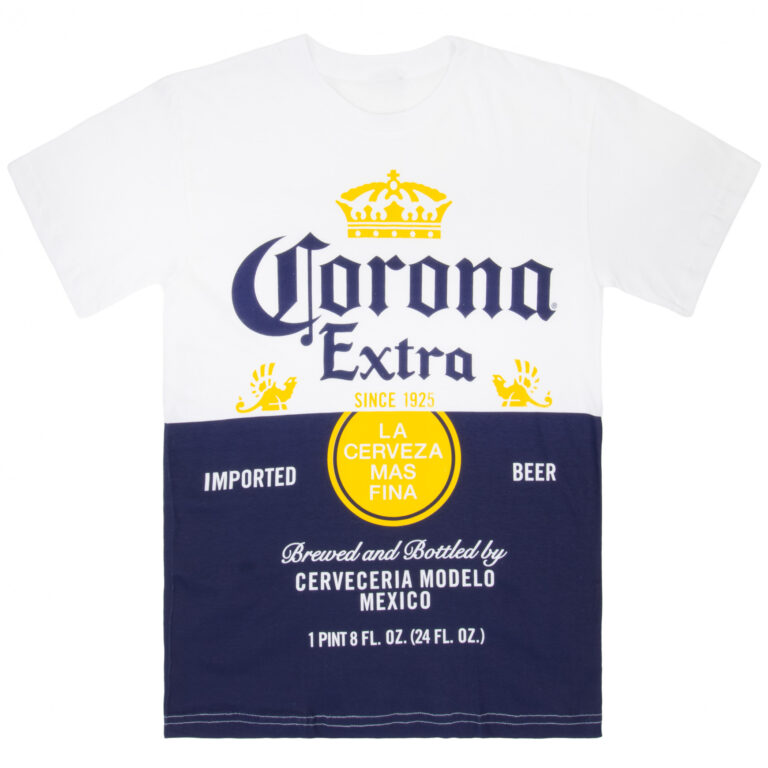 Corona Extra Beer Label Design Men’s White T-Shirt