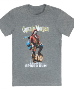 Captain Morgan Men's Grey Original Spiced Rum T-Shirt