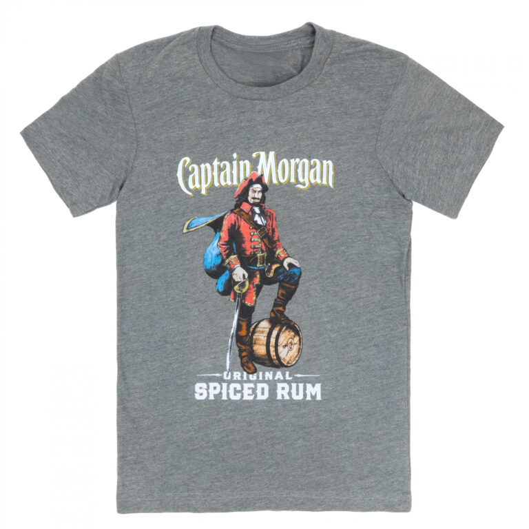 Captain Morgan Men’s Grey Original Spiced Rum T-Shirt
