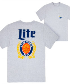 Miller Lite Men's Grey Pocket T-Shirt