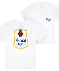 Natural Light Men's White Pocket T-Shirt