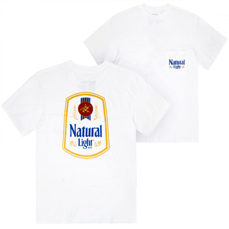 Natural Light Men’s White Pocket T-Shirt