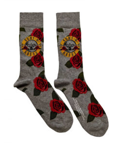 Guns N' Roses Classic Logo Rose Pattern Crew Socks