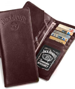 Jack Daniel's Rodeo Style Brown Leather Bi-Fold Wallet