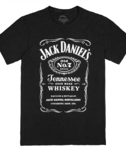 Jack Daniel's Old No. 7 Label Men's Black T-Shirt