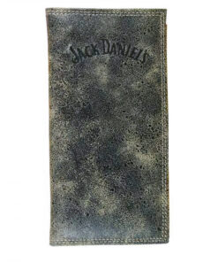 Jack Daniel's Charcoal Leather Rodeo Bi-Fold Wallet