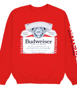 Budweiser Beer Sleeve Print Long Sleeve Shirt