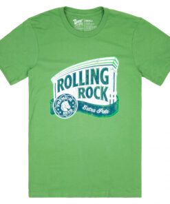 Rolling Rock Beer Classic Logo Distressed T-Shirt