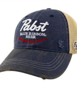 Pabst Blue Ribbon Beer Good Old Flavor Vintage Trucker Hat