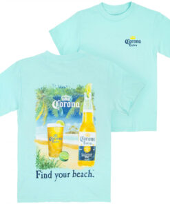 Corona Extra Find Your Beach Back Print T-Shirt