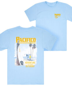 Pacifico Adventure Is Out There Beach Front and Back Print T-Shirt
