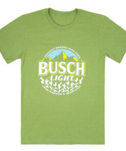 Busch Light Beer Proudly Brewed with Corn Circle Logo T-Shirt