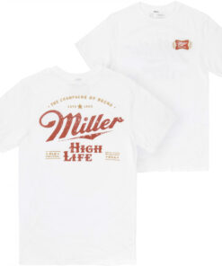 Miller High Life Champagne of Beers Crest Front and Back Print T-Shirt