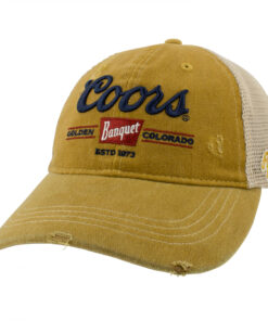 Coors Banquet Logo Patch Distressed Tea-Stained Adjustable Hat