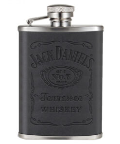 Jack Daniel's 3 oz. Leatherette Wrap Stainless Steel Flask