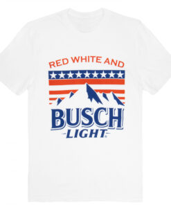 Busch Light Red White and Busch Light Mountains White T-Shirt