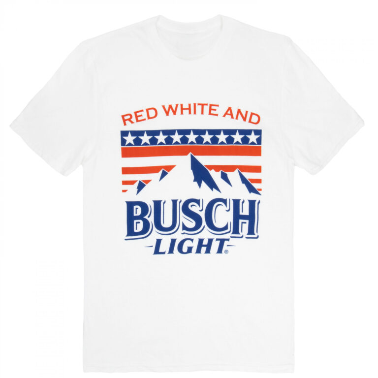 Busch Light Red White and Busch Light Mountains White T-Shirt