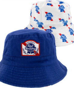 Pabst Blue Ribbon Logo Reversible Bucket Hat
