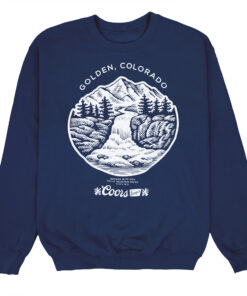 Coors Banquet Waterfall Golden Colorado Crewneck Sweatshirt
