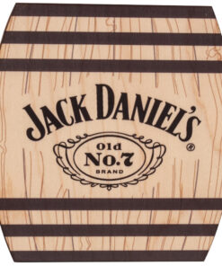 Jack Daniel’s Swing and Cartouche Logo 4-Piece Wooden Coaster Set