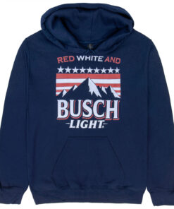 Busch Red White & Busch Light Navy Blue Hoodie