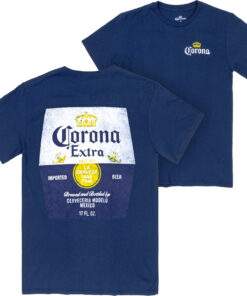 Corona Extra Label Ocean Colorway Front and Back Print T-Shirt