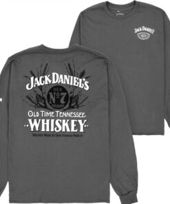 Jack Daniel's No. 7 Whiskey Front and Back Print Long Sleeve Shirt