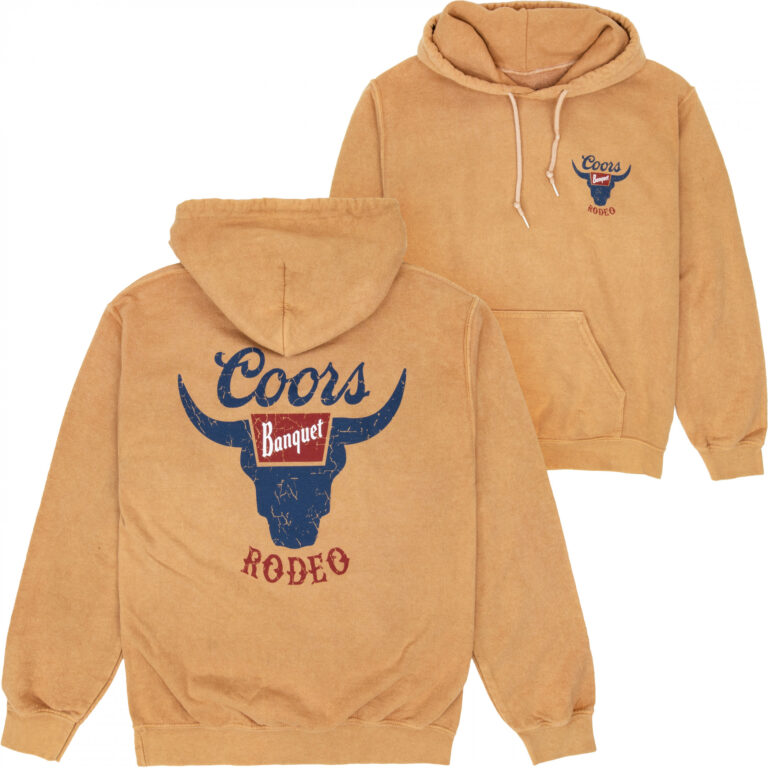 Coors Banquet Rodeo Mineral Wash Front-Back Print Pull-Over Hoodie