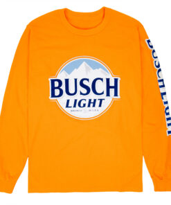 Busch Light Logo Hunter Orange Long Sleeve Shirt